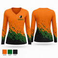 Morton-White Pass Timberwolves Women's Long Sleeve V-neck Shirt - 1