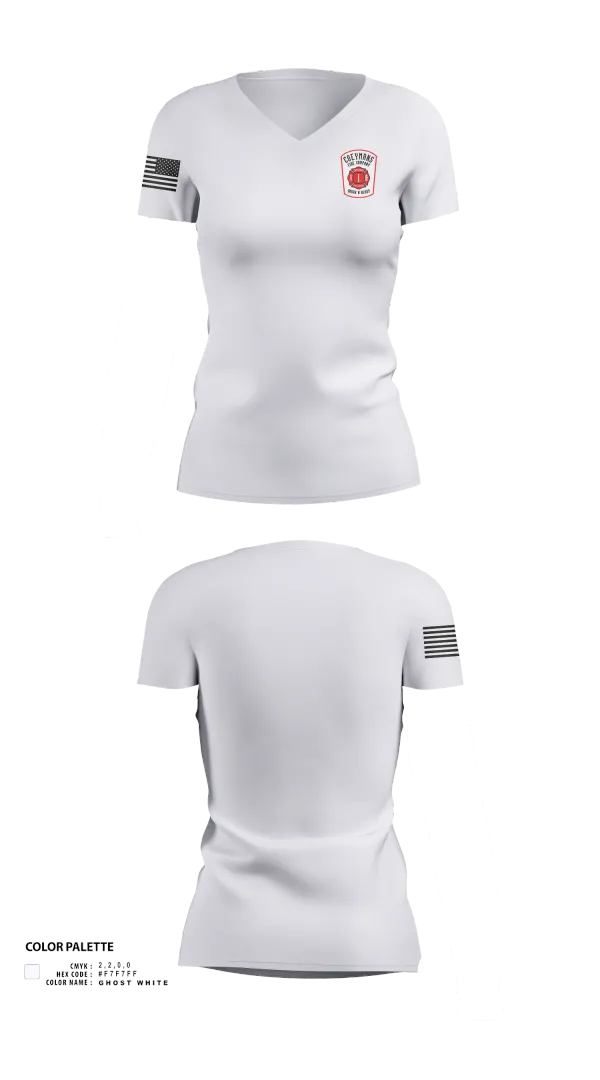 Womens Short Sleeve Vneck Shirt, Coeymans Fire Co. #1, , Teamtime, Team time, sublimation, custom sports apparel, team uniforms, spirit wear, spiritwear, sports uniforms, custom shirts, team store, custom team store, fundraiser sports, apparel fundraiser
