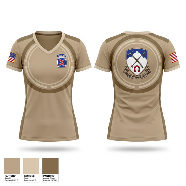 Womens Short Sleeve Vneck Shirt, 10th mountain division 2-87, Army, Teamtime, Team time, sublimation, custom sports apparel, team uniforms, spirit wear, spiritwear, sports uniforms, custom shirts, team store, custom team store, fundraiser sports, apparel fundraiser