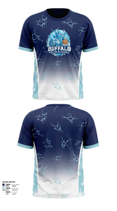 Buffalo Blizzards Wheelchair Basketball team Short Sleeve Performance Shirt - 3
