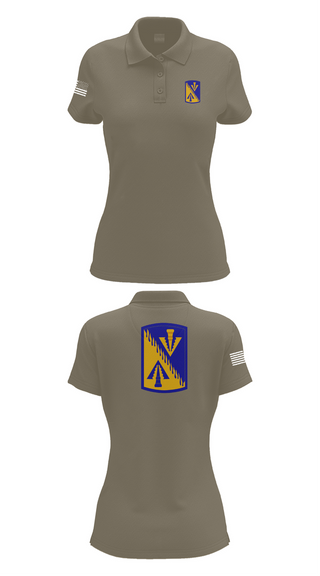 Womens Short Sleeve Performance Polo, 128th Aviation Brigade, Army, Teamtime, Team time, sublimation, custom sports apparel, team uniforms, spirit wear, spiritwear, sports uniforms, custom shirts, team store, custom team store, fundraiser sports, apparel fundraiser