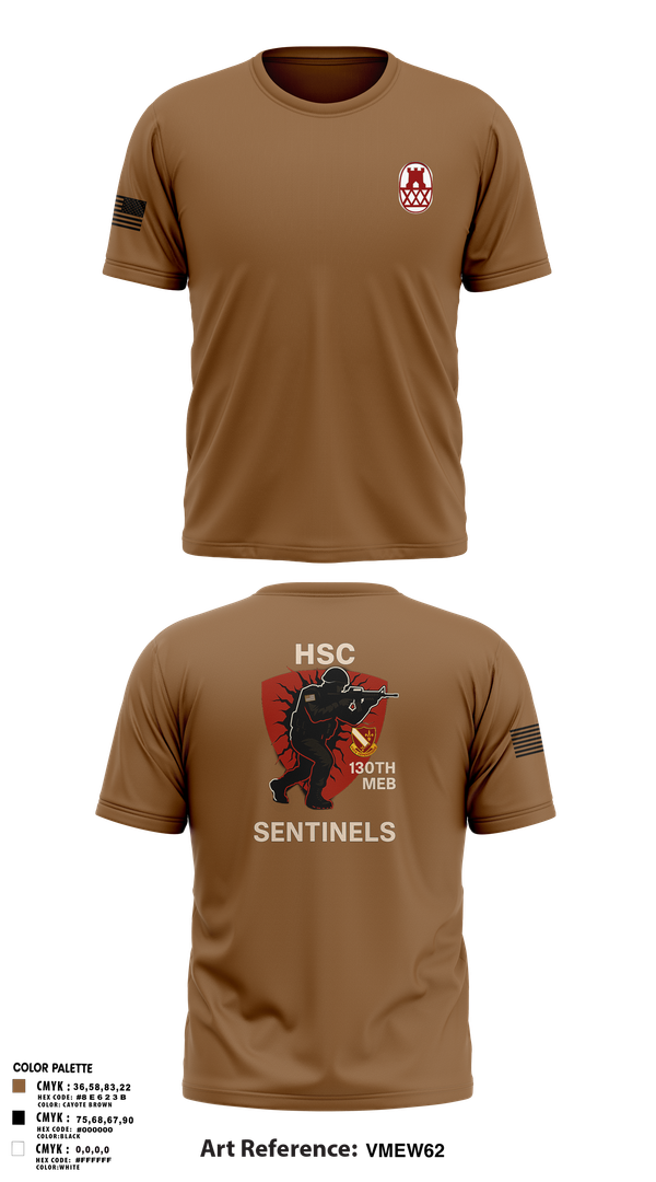 Old School Cotton Feel Shirt, HSC 130th MEB, Army, Teamtime, Team time, sublimation, custom sports apparel, team uniforms, spirit wear, spiritwear, sports uniforms, custom shirts, team store, custom team store, fundraiser sports, apparel fundraiser