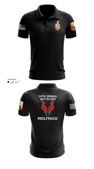 Short Sleeve Performance Polo, 56th Signal Battalion, Army, Teamtime, Team time, sublimation, custom sports apparel, team uniforms, spirit wear, spiritwear, sports uniforms, custom shirts, team store, custom team store, fundraiser sports, apparel fundraiser