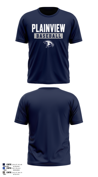 Plainview Hawks Short Sleeve Performance Shirt - 46