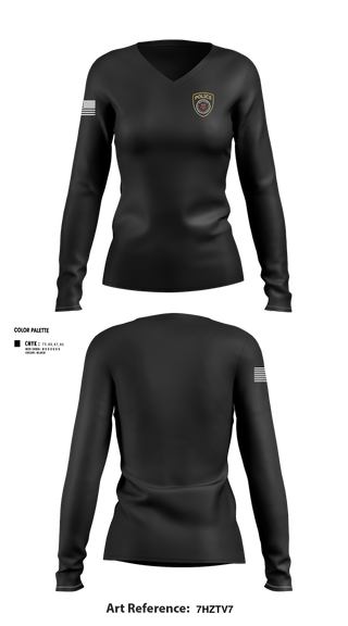 Womens Long Sleeve Vneck Shirt, Wentworth Police Department, Police, Teamtime, Team time, sublimation, custom sports apparel, team uniforms, spirit wear, spiritwear, sports uniforms, custom shirts, team store, custom team store, fundraiser sports, apparel fundraiser