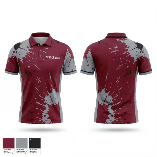 Short Sleeve Performance Polo, St. Richards, Baseball, Teamtime, Team time, sublimation, custom sports apparel, team uniforms, spirit wear, spiritwear, sports uniforms, custom shirts, team store, custom team store, fundraiser sports, apparel fundraiser