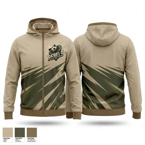 Windbreaker, Rebels FC, Men's Soccer, Teamtime, Team time, sublimation, custom sports apparel, team uniforms, spirit wear, spiritwear, sports uniforms, custom shirts, team store, custom team store, fundraiser sports, apparel fundraiser