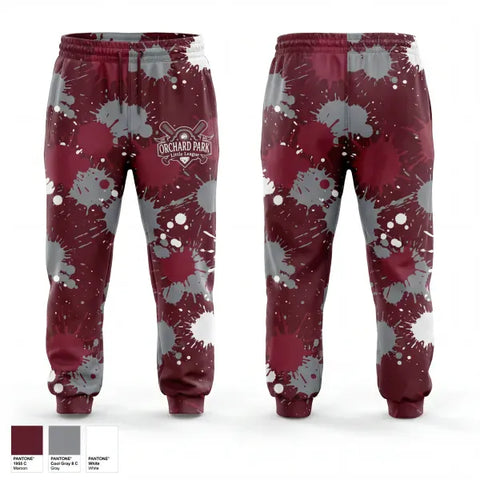 Sweatpants, Orchard Park Quakers, Baseball, Teamtime, Team time, sublimation, custom sports apparel, team uniforms, spirit wear, spiritwear, sports uniforms, custom shirts, team store, custom team store, fundraiser sports, apparel fundraiser