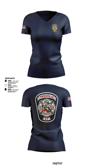 Womens Short Sleeve Vneck Shirt, PFD, Fire Department, Teamtime, Team time, sublimation, custom sports apparel, team uniforms, spirit wear, spiritwear, sports uniforms, custom shirts, team store, custom team store, fundraiser sports, apparel fundraiser