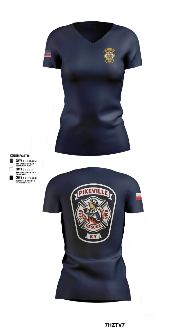 Womens Short Sleeve Vneck Shirt, PFD, Fire Department, Teamtime, Team time, sublimation, custom sports apparel, team uniforms, spirit wear, spiritwear, sports uniforms, custom shirts, team store, custom team store, fundraiser sports, apparel fundraiser