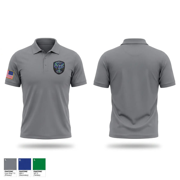 Short Sleeve Performance Polo, Hurley Ambulance Service, EMS/EMT, Teamtime, Team time, sublimation, custom sports apparel, team uniforms, spirit wear, spiritwear, sports uniforms, custom shirts, team store, custom team store, fundraiser sports, apparel fundraiser