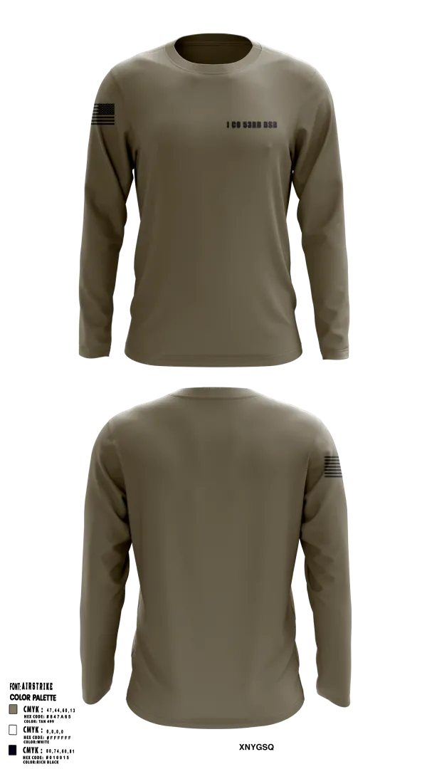 Long Sleeve Performance Shirt, I Co 53rd BSB, National Guard, Teamtime, Team time, sublimation, custom sports apparel, team uniforms, spirit wear, spiritwear, sports uniforms, custom shirts, team store, custom team store, fundraiser sports, apparel fundraiser