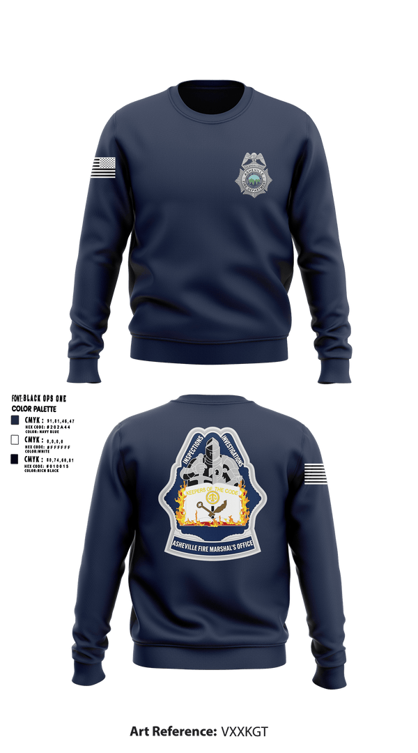 Crew Neck Sweatshirt, Asheville Fire Marshal’s Office, Fire Department, Teamtime, Team time, sublimation, custom sports apparel, team uniforms, spirit wear, spiritwear, sports uniforms, custom shirts, team store, custom team store, fundraiser sports, apparel fundraiser