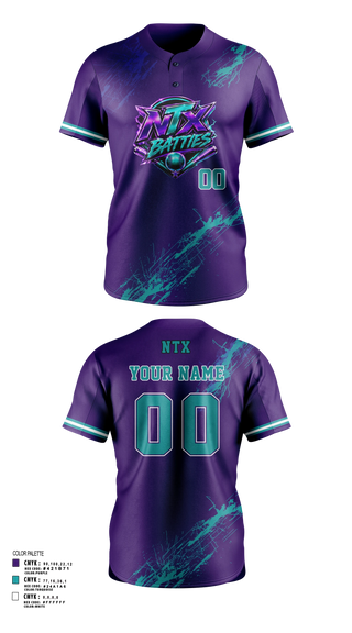 Two Button Softball Jersey, NTX BATTIES, Softball, Teamtime, Team time, sublimation, custom sports apparel, team uniforms, spirit wear, spiritwear, sports uniforms, custom shirts, team store, custom team store, fundraiser sports, apparel fundraiser