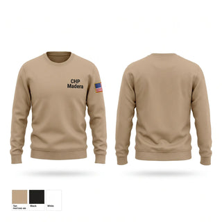Crew Neck Sweatshirt, CHP Madera, Police, Teamtime, Team time, sublimation, custom sports apparel, team uniforms, spirit wear, spiritwear, sports uniforms, custom shirts, team store, custom team store, fundraiser sports, apparel fundraiser