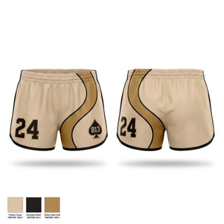 Womens Shorts, Ybor City Aces, Baseball, Teamtime, Team time, sublimation, custom sports apparel, team uniforms, spirit wear, spiritwear, sports uniforms, custom shirts, team store, custom team store, fundraiser sports, apparel fundraiser