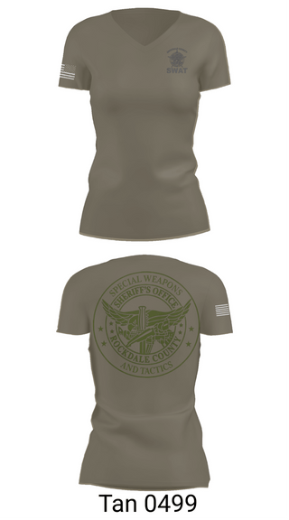 Womens Short Sleeve Vneck Shirt, Rockdale SWAT, Police, Teamtime, Team time, sublimation, custom sports apparel, team uniforms, spirit wear, spiritwear, sports uniforms, custom shirts, team store, custom team store, fundraiser sports, apparel fundraiser