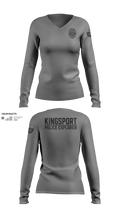 Kingsport Police Explorer Post Women's Long Sleeve V-neck Shirt - 24