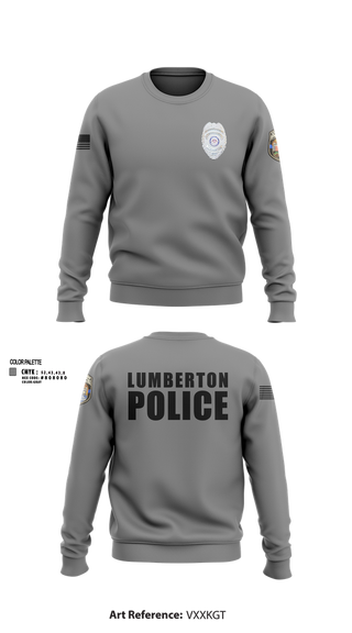 Crew Neck Sweatshirt, LUMBERTON POLICE, , Teamtime, Team time, sublimation, custom sports apparel, team uniforms, spirit wear, spiritwear, sports uniforms, custom shirts, team store, custom team store, fundraiser sports, apparel fundraiser
