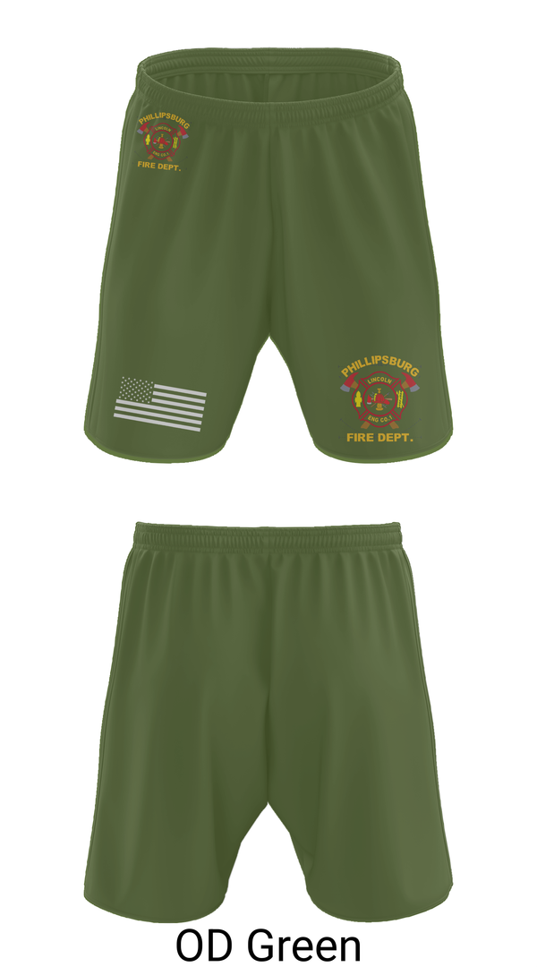 Athletic Shorts With Pockets, PHILLIPSBURG FIRE DEPARTMENT, , Teamtime, Team time, sublimation, custom sports apparel, team uniforms, spirit wear, spiritwear, sports uniforms, custom shirts, team store, custom team store, fundraiser sports, apparel fundraiser