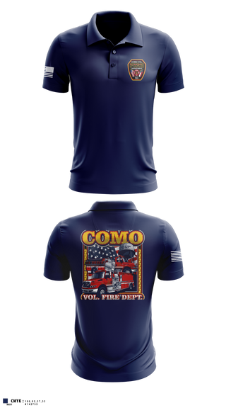 Short Sleeve Performance Polo, Como Volunteer Fire Department, Fire Department, Teamtime, Team time, sublimation, custom sports apparel, team uniforms, spirit wear, spiritwear, sports uniforms, custom shirts, team store, custom team store, fundraiser sports, apparel fundraiser