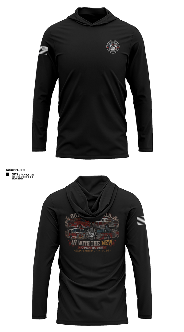 Long Sleeve Hooded Sun Shirt, Great Notch Fire Company #4, Fire Department, Teamtime, Team time, sublimation, custom sports apparel, team uniforms, spirit wear, spiritwear, sports uniforms, custom shirts, team store, custom team store, fundraiser sports, apparel fundraiser