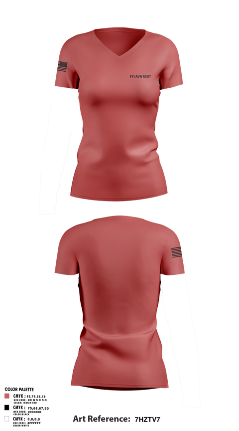 Womens Short Sleeve Vneck Shirt, F/1 AVN REGT, , Teamtime, Team time, sublimation, custom sports apparel, team uniforms, spirit wear, spiritwear, sports uniforms, custom shirts, team store, custom team store, fundraiser sports, apparel fundraiser