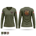 161 MDG Copperheads Women's Long Sleeve V-neck Shirt - 1