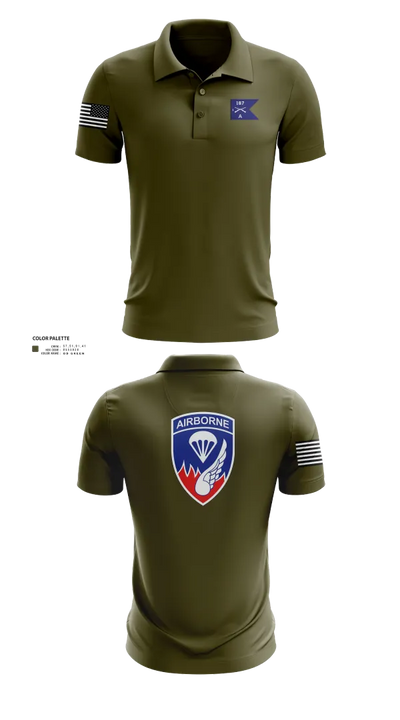 187 infantry 29160821 Short Sleeve Performance Polo - 21
