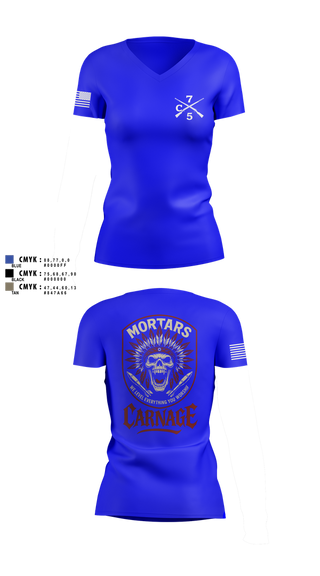 Womens Short Sleeve Vneck Shirt, Carnage, , Teamtime, Team time, sublimation, custom sports apparel, team uniforms, spirit wear, spiritwear, sports uniforms, custom shirts, team store, custom team store, fundraiser sports, apparel fundraiser