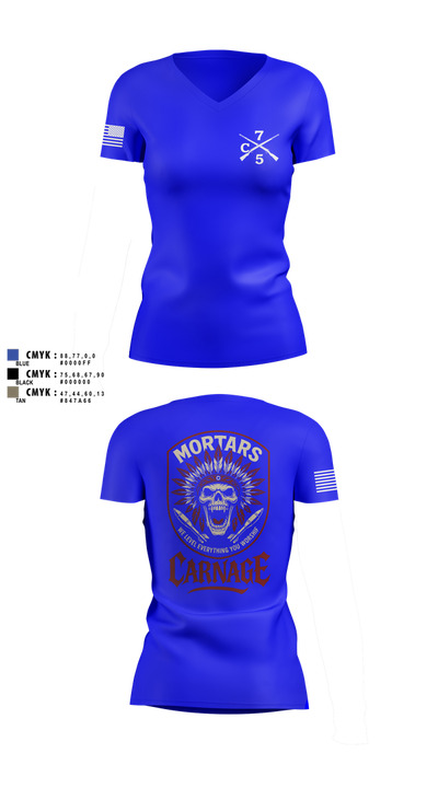 Carnage 79980273 Women's Short Sleeve V-neck Shirt - 5