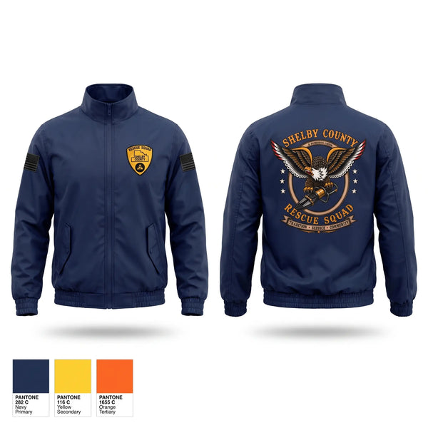 Windbreaker, Shelby County Rescue Squad, Fire Department, Teamtime, Team time, sublimation, custom sports apparel, team uniforms, spirit wear, spiritwear, sports uniforms, custom shirts, team store, custom team store, fundraiser sports, apparel fundraiser