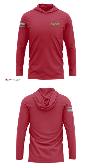 Long Sleeve hooded sunshirt, Muvit, , Teamtime, Team time, sublimation, custom sports apparel, team uniforms, spirit wear, spiritwear, sports uniforms, custom shirts, team store, custom team store, fundraiser sports, apparel fundraiser