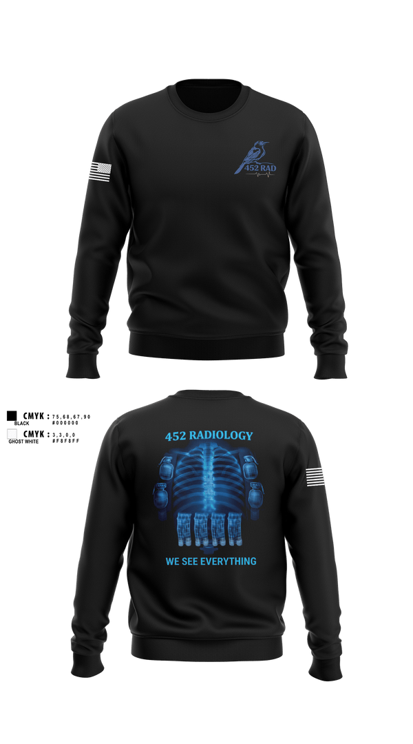 Crew Neck Sweatshirt, 452 MED DET, Army, Teamtime, Team time, sublimation, custom sports apparel, team uniforms, spirit wear, spiritwear, sports uniforms, custom shirts, team store, custom team store, fundraiser sports, apparel fundraiser