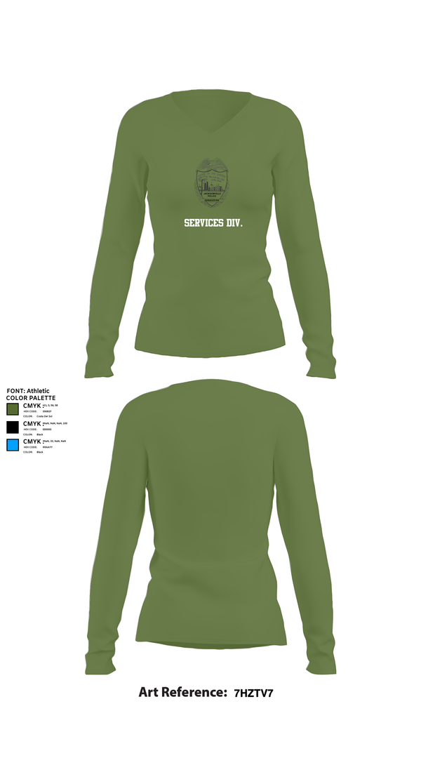 Womens Long Sleeve Vneck Shirt, SERVICES DIV., , Teamtime, Team time, sublimation, custom sports apparel, team uniforms, spirit wear, spiritwear, sports uniforms, custom shirts, team store, custom team store, fundraiser sports, apparel fundraiser