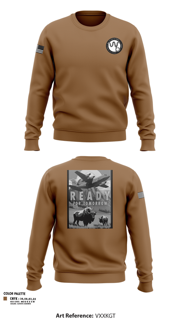 Crew Neck Sweatshirt, 153rd R&R, Air Force, Teamtime, Team time, sublimation, custom sports apparel, team uniforms, spirit wear, spiritwear, sports uniforms, custom shirts, team store, custom team store, fundraiser sports, apparel fundraiser
