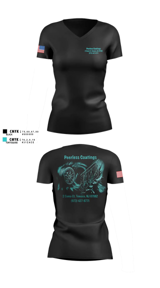Womens Short Sleeve Vneck Shirt, Peerless Coatings, Police, Teamtime, Team time, sublimation, custom sports apparel, team uniforms, spirit wear, spiritwear, sports uniforms, custom shirts, team store, custom team store, fundraiser sports, apparel fundraiser
