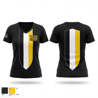 Womens Short Sleeve Vneck Shirt, Knoxville Police Department, Police, Teamtime, Team time, sublimation, custom sports apparel, team uniforms, spirit wear, spiritwear, sports uniforms, custom shirts, team store, custom team store, fundraiser sports, apparel fundraiser