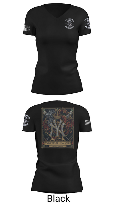 New York Yankees 78094179 Women's Short Sleeve V-neck Shirt - 38
