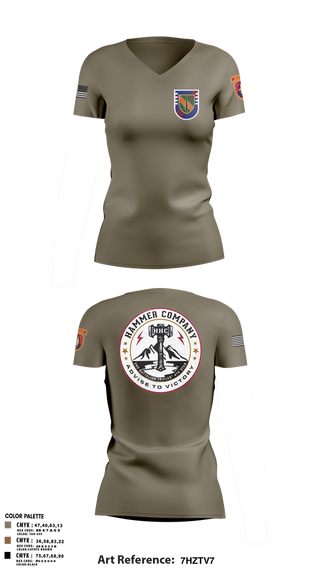 Womens Short Sleeve Vneck Shirt, , Army, Teamtime, Team time, sublimation, custom sports apparel, team uniforms, spirit wear, spiritwear, sports uniforms, custom shirts, team store, custom team store, fundraiser sports, apparel fundraiser