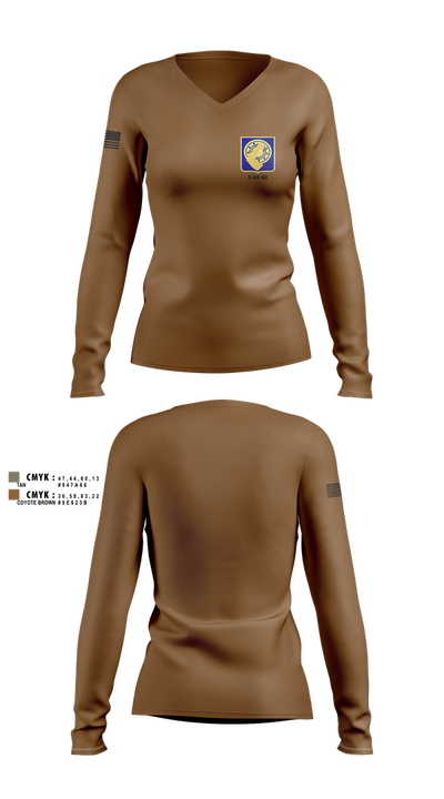 2-34 AR 15507313 Women's Long Sleeve V-neck Shirt - 2