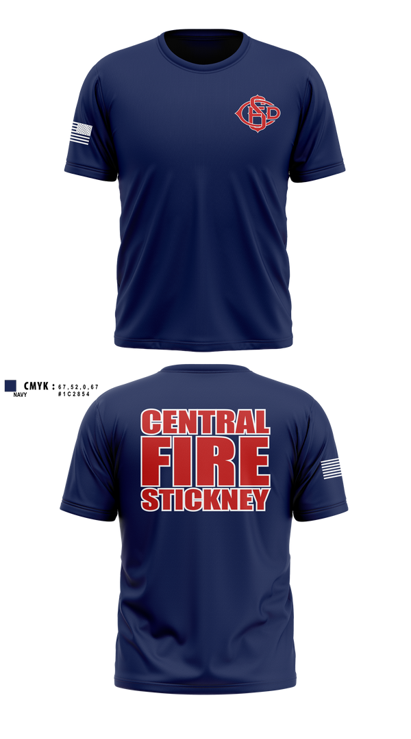 Short Sleeve Performance Shirt, Central Stickney Fire, Fire Department, Teamtime, Team time, sublimation, custom sports apparel, team uniforms, spirit wear, spiritwear, sports uniforms, custom shirts, team store, custom team store, fundraiser sports, apparel fundraiser