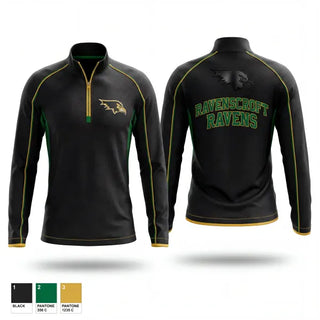 Quarter Zip Jacket, Ravenscroft Ravens Track & Field, Track & Field, Teamtime, Team time, sublimation, custom sports apparel, team uniforms, spirit wear, spiritwear, sports uniforms, custom shirts, team store, custom team store, fundraiser sports, apparel fundraiser