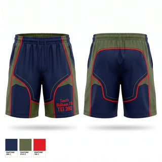 Athletic Shorts With Pockets, South Oldham FD TEI 390, Fire Department, Teamtime, Team time, sublimation, custom sports apparel, team uniforms, spirit wear, spiritwear, sports uniforms, custom shirts, team store, custom team store, fundraiser sports, apparel fundraiser