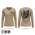 206th Sig Co. Women's Long Sleeve V-neck Shirt - 1