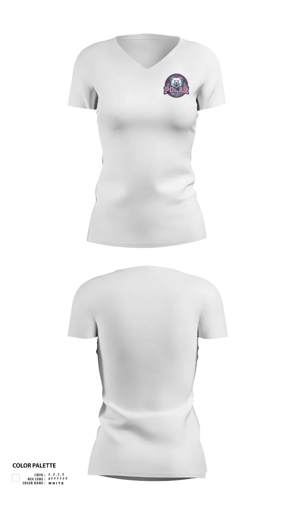 Womens Short Sleeve Vneck Shirt, Polar Select, Ice Hockey, Teamtime, Team time, sublimation, custom sports apparel, team uniforms, spirit wear, spiritwear, sports uniforms, custom shirts, team store, custom team store, fundraiser sports, apparel fundraiser