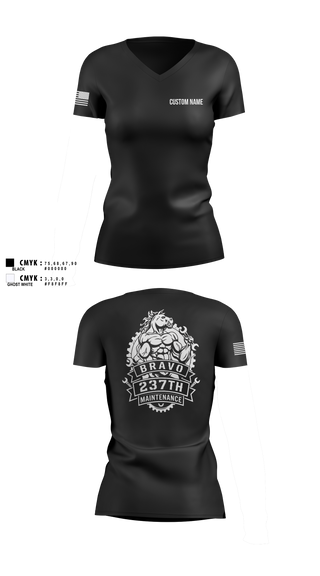 Womens Short Sleeve Vneck Shirt, BRAVO 237th BSB, Army, Teamtime, Team time, sublimation, custom sports apparel, team uniforms, spirit wear, spiritwear, sports uniforms, custom shirts, team store, custom team store, fundraiser sports, apparel fundraiser