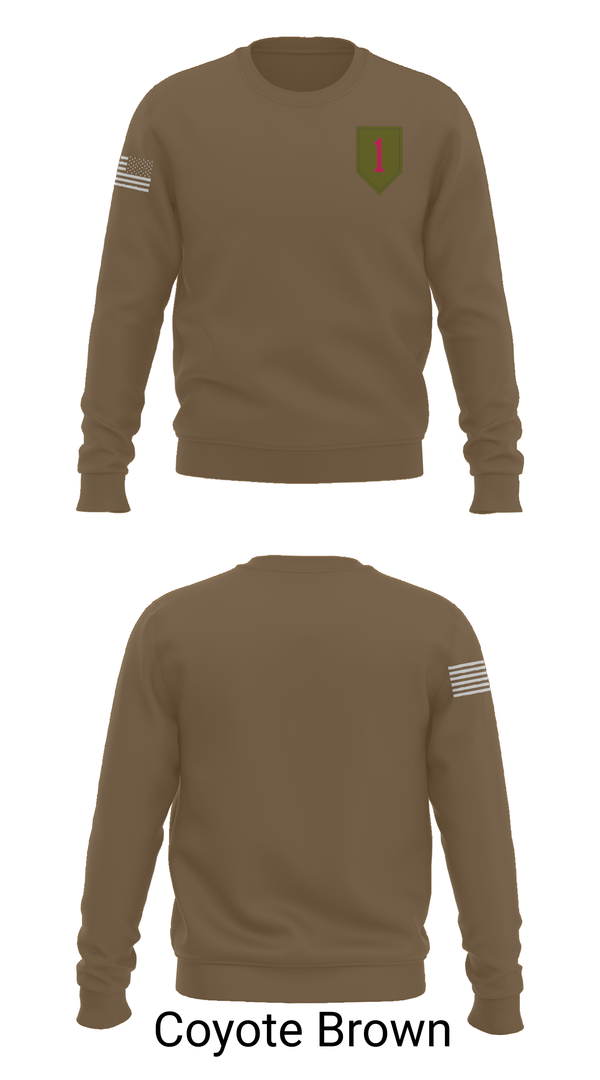 Crew Neck Sweatshirt, 1st Infantry Division, Army, Teamtime, Team time, sublimation, custom sports apparel, team uniforms, spirit wear, spiritwear, sports uniforms, custom shirts, team store, custom team store, fundraiser sports, apparel fundraiser