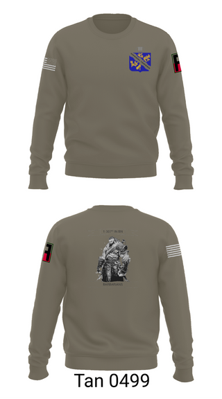 Crew Neck Sweatshirt, 1-306th IN BN, , Teamtime, Team time, sublimation, custom sports apparel, team uniforms, spirit wear, spiritwear, sports uniforms, custom shirts, team store, custom team store, fundraiser sports, apparel fundraiser