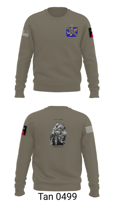 1-306th IN BN 86635313 Crew Neck Sweatshirt - 65